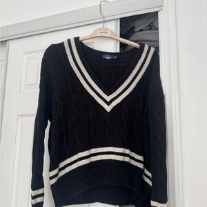 Ralph Lauren Black and White Women's Sweater